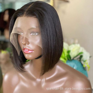 Wholesale Bob Lace Wigs for Black Women Raw Human Hair 4x4 5x5 6x6 7x7 13x4 HD Transparent Lace Frontal Wig 13x4x1 T-Part BobWig